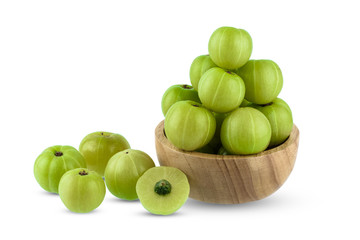 Indian gooseberry isolated on white background