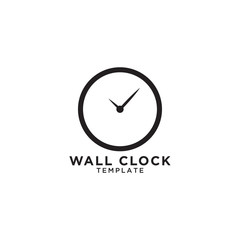 Wall clock logo design template