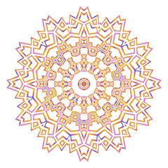 Mandala on a white background. Beautiful oriental, asian motives. Flower vector.