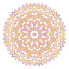 Colored Mandala. Vintage decorative elements. Hand drawn background. vector illustration.