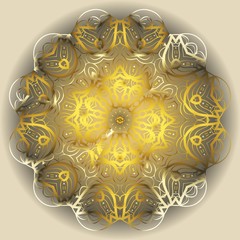 Vector mandala, Floral mandala. Oriental mandala. Vintage decorative elements. Vector illustration. It is super brilliant vector illustration.