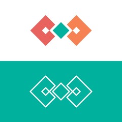 Obraz premium geometric shape harmony logo design concept