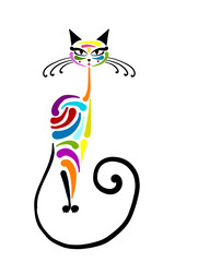 Colorful cat design. Vector illustration