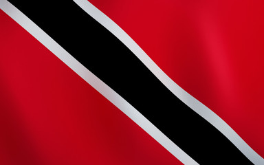 3D Flag of Trinidad and Tobago.