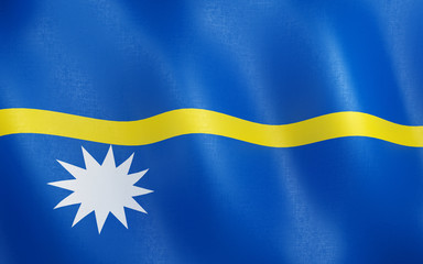 3D Flag of Nauru.