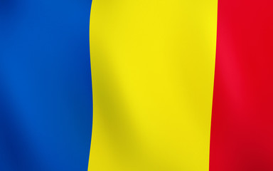 3D Flag of Romania.