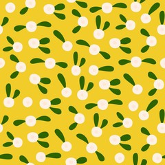 floral seamless pattern, flat design for use as background, wrapping paper or  wallpaper