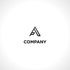 Letter A Minimalist Monogram Creative Icon Logo Design Template Element Vector
