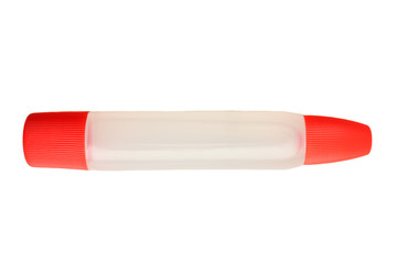 Liquid glue in a container