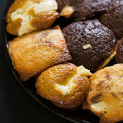 Close up shot of fresh bran muffin