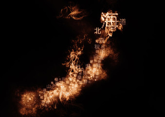 抽象的な日本地図