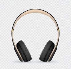 Vector realistic headphone