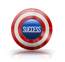 Circle shield with Success banner