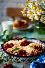 Sweet Cherry Filled Buns .style rustic.