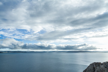 view of beautiful lakeside of  Lake Namtso in morning, Tibet