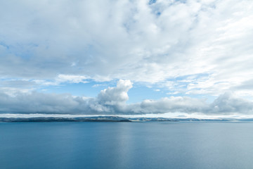 view of beautiful lakeside of  Lake Namtso in morning, Tibet