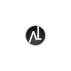 Letter AL Circle Monogram Creative Icon Logo Design Template Element Vector