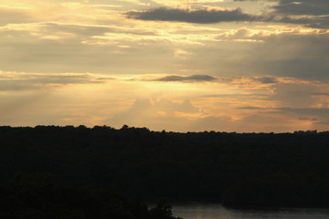 Evening Sky with Sun Rays