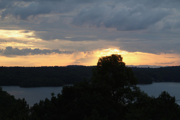 Lake Silhouette at Sunset