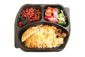 meal in lunch boxes