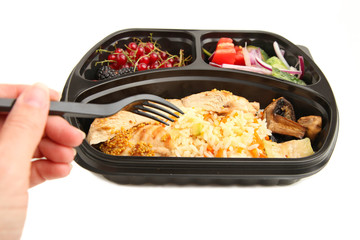 meal in lunch boxes