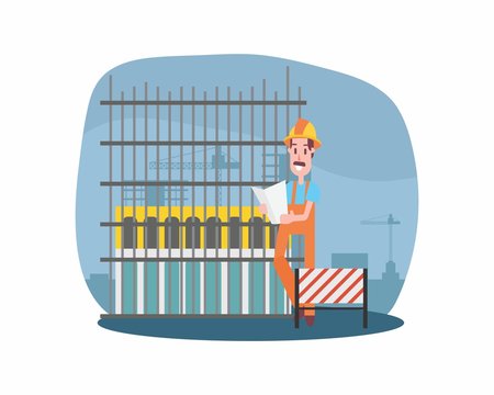 recommend clip art: construction worker foreman builder construction site engineer contractor cartoon character