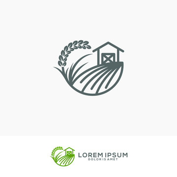 fresh farm logo template vector illustration