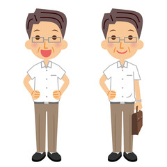 クールビズなビジネスマン　中高年