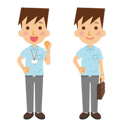 クールビズなビジネスマン