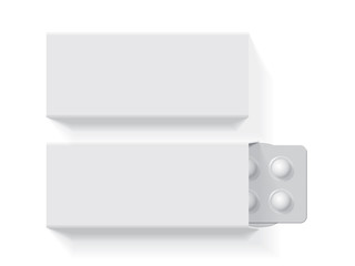 Obraz premium package with tablets medicines mock up template 