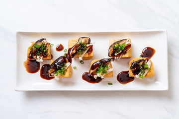 Grilled Tofu with Shitake Mushroom and Golden Needle Mushroom
