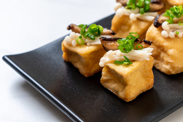 Grilled Tofu with Shitake Mushroom and Golden Needle Mushroom