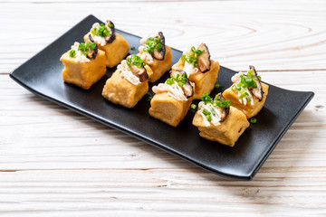 Grilled Tofu with Shitake Mushroom and Golden Needle Mushroom