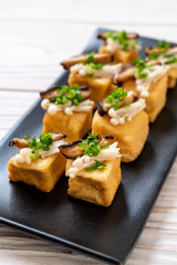 Grilled Tofu with Shitake Mushroom and Golden Needle Mushroom