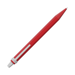 Detailed classic ballpoint pen isolated on white.