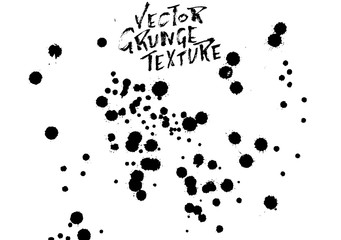 Handdrawn grunge texture. Abstract ink drops background. Black and white grunge illustration. Vector watercolor artwork pattern.