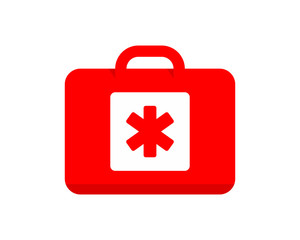 Obraz premium medical suitcase medical medicare health care pharmacy clinic image vector icon logo