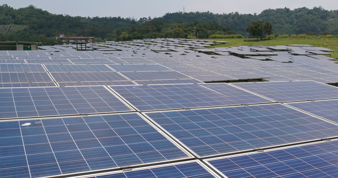 Solar panel power station