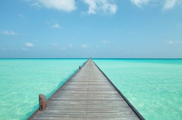 Obraz premium Molo na Malediwach