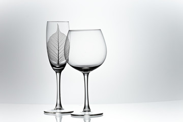 Glasses, sell glass ware, concept of glassware.