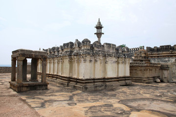 Fototapeta premium Rear view of Shasana Basadi, Chandragiri hill, Sravanabelgola, Karnataka.