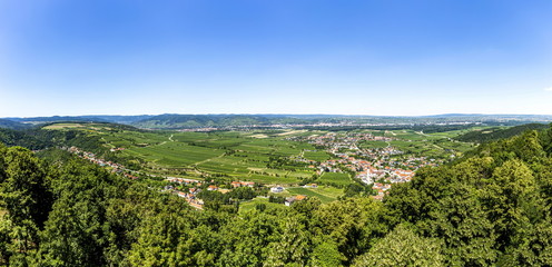 Fototapeta na wymiar Summer view to Wachau valley near Krems, Lower Austria.