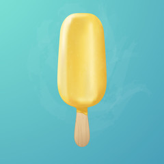 Ice cream. Fruit ice cream on wood stick