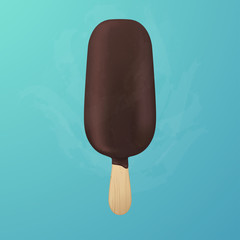 Ice cream. Сhocolate ice cream. Vector illustration