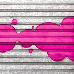 Pink bubbles on wall