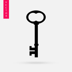 Key icon, vector