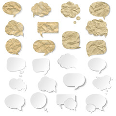 Speech Bubbles Set White Background