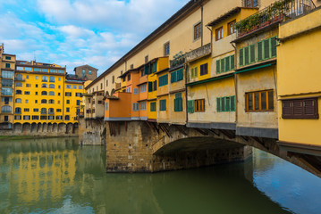 Fototapeta na wymiar Ponte Vecchio Bridge over Arno river in Florence, Italy