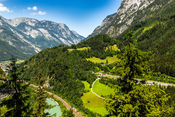 Idyllic summer landscape in Austrian Alps
