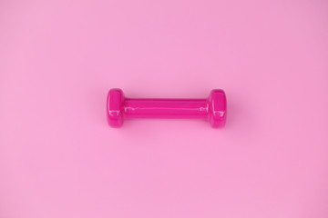 close up of dumbbell for background